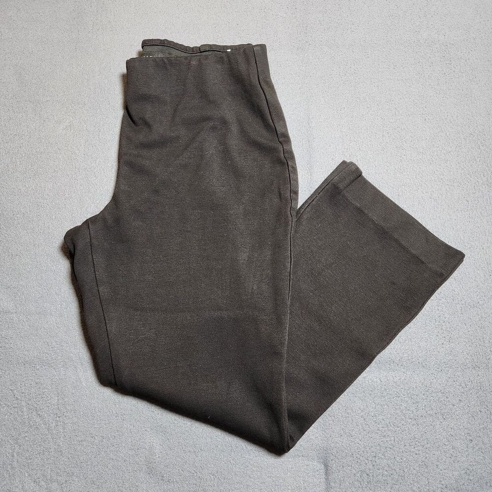 Talbots Pants Women 8 Black Mid Rise Pull On Montauk Flare Ankle